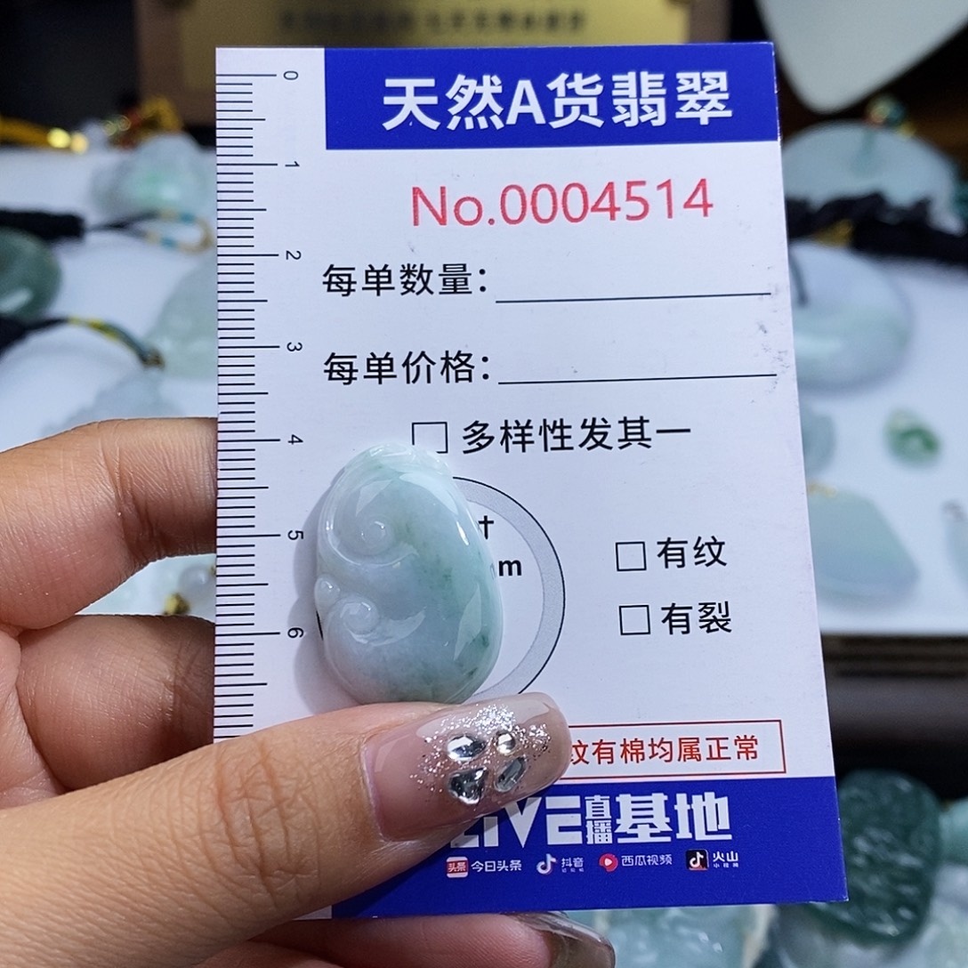 翡翠未镶嵌颈饰4514