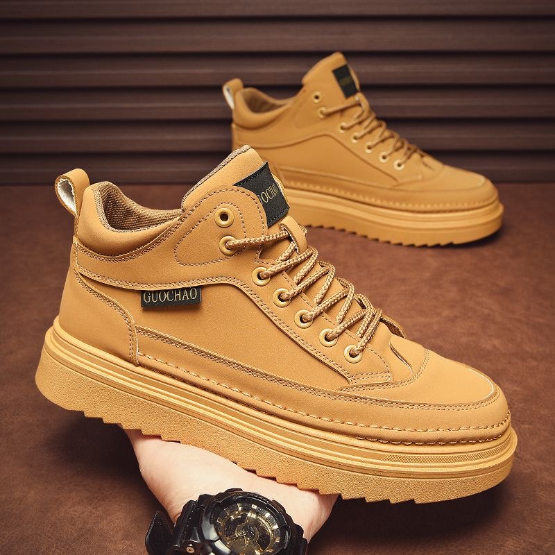 马丁靴男秋季男鞋新款高帮工装鞋子男潮流百D8813