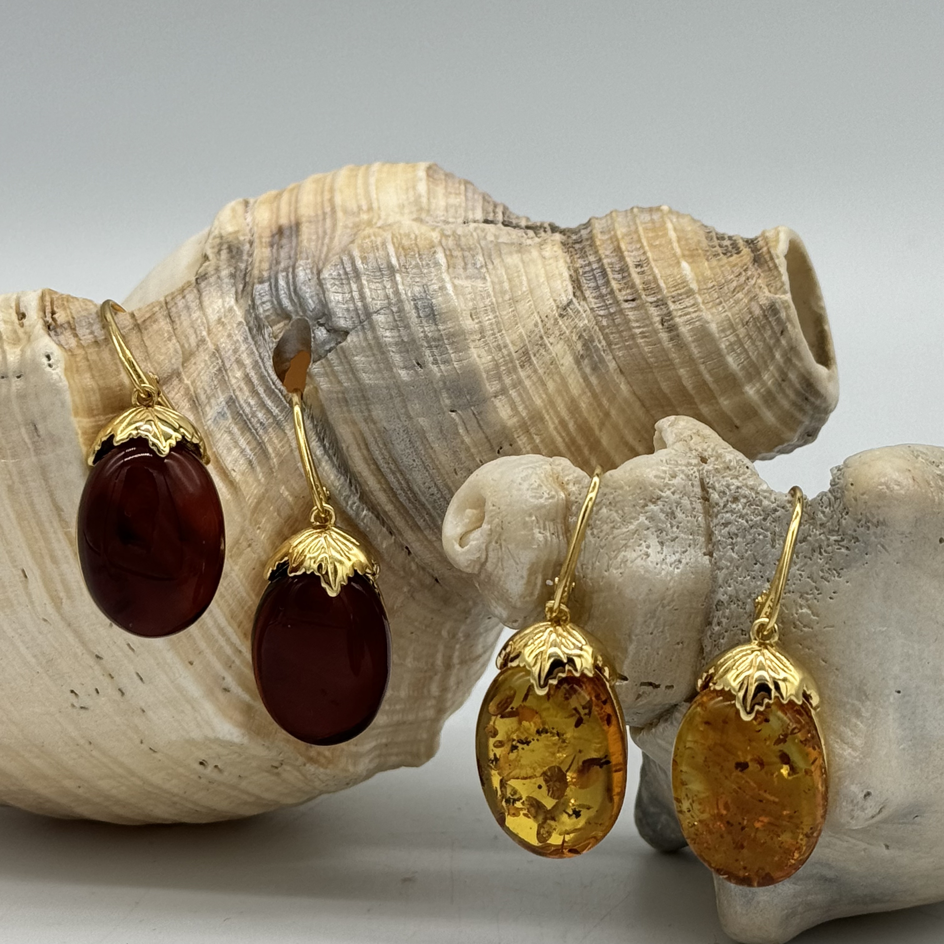 Bak Gvzal Jawayirat乔美首饰琥珀耳环