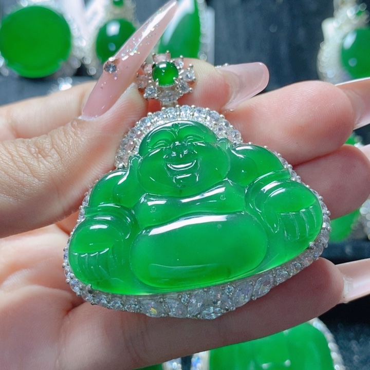 翡翠颈饰银S925镶嵌