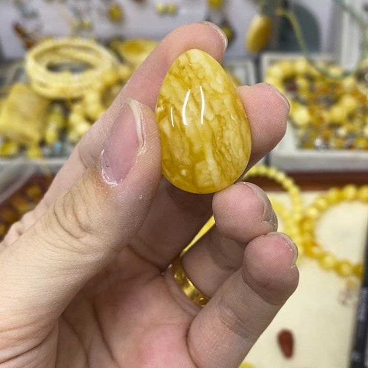 铭***澜蜜蜡未镶嵌裸石吊坠