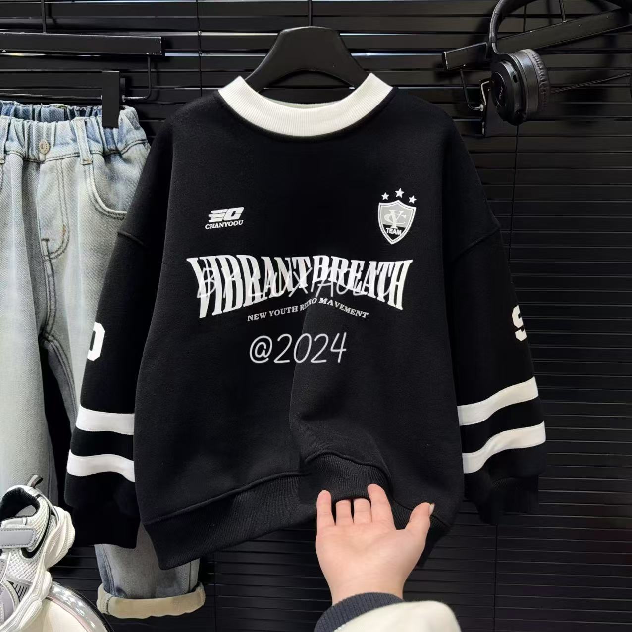 杭州六小六正版 BY LIUXIAOLIU韩版高货冬季儿童加绒卫衣15372