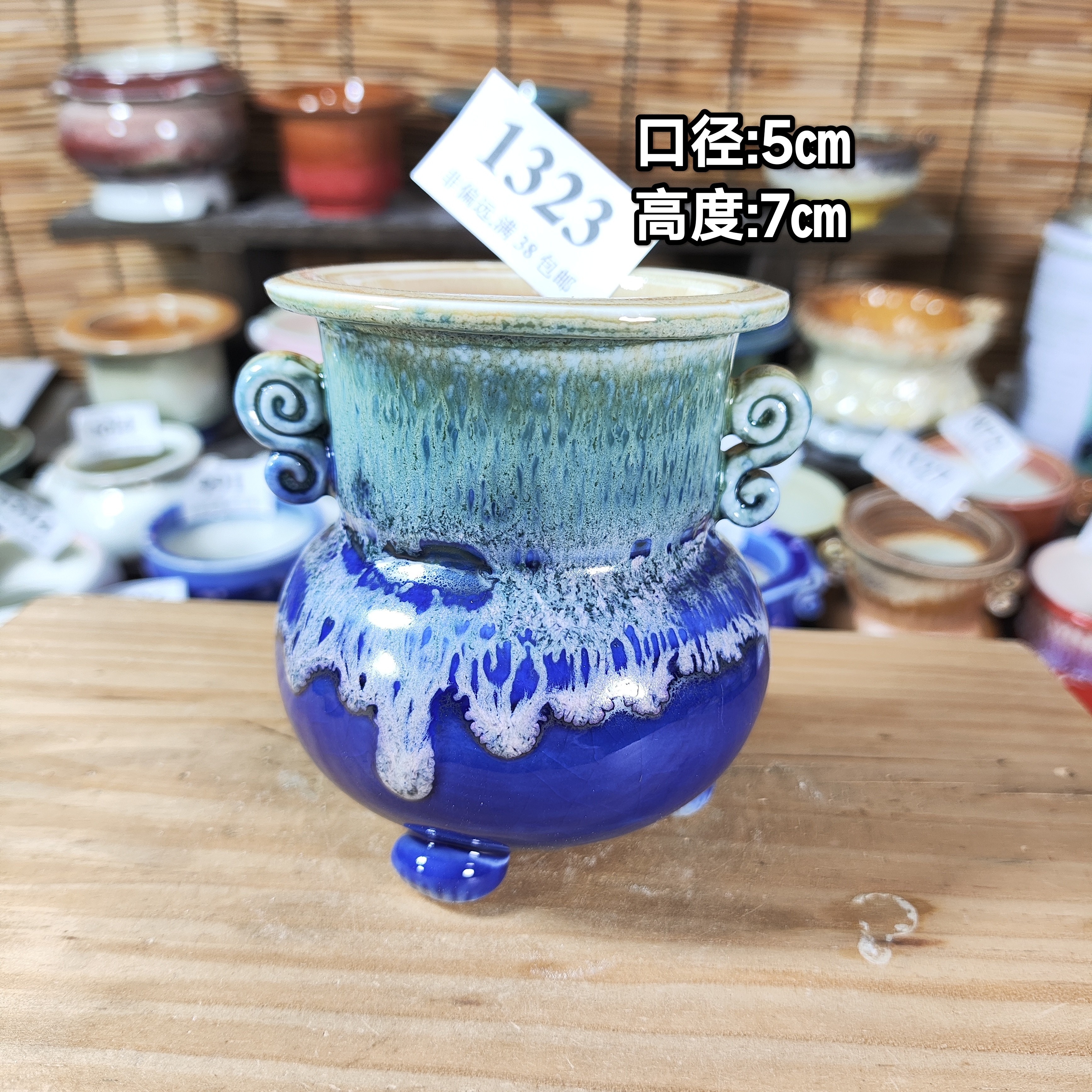 手工创意多肉花盆摆件迷你多肉花盆景德镇纯手工制做
