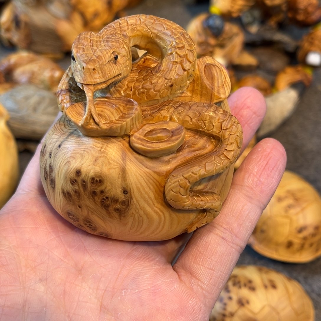 柏木（崖柏）唯****山根雕摆件工艺品