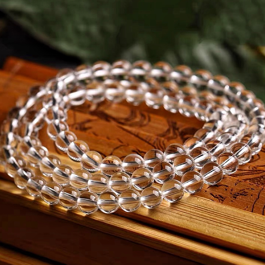 老标准收藏级全净体利姆利亚白水晶三圈多样性发一件