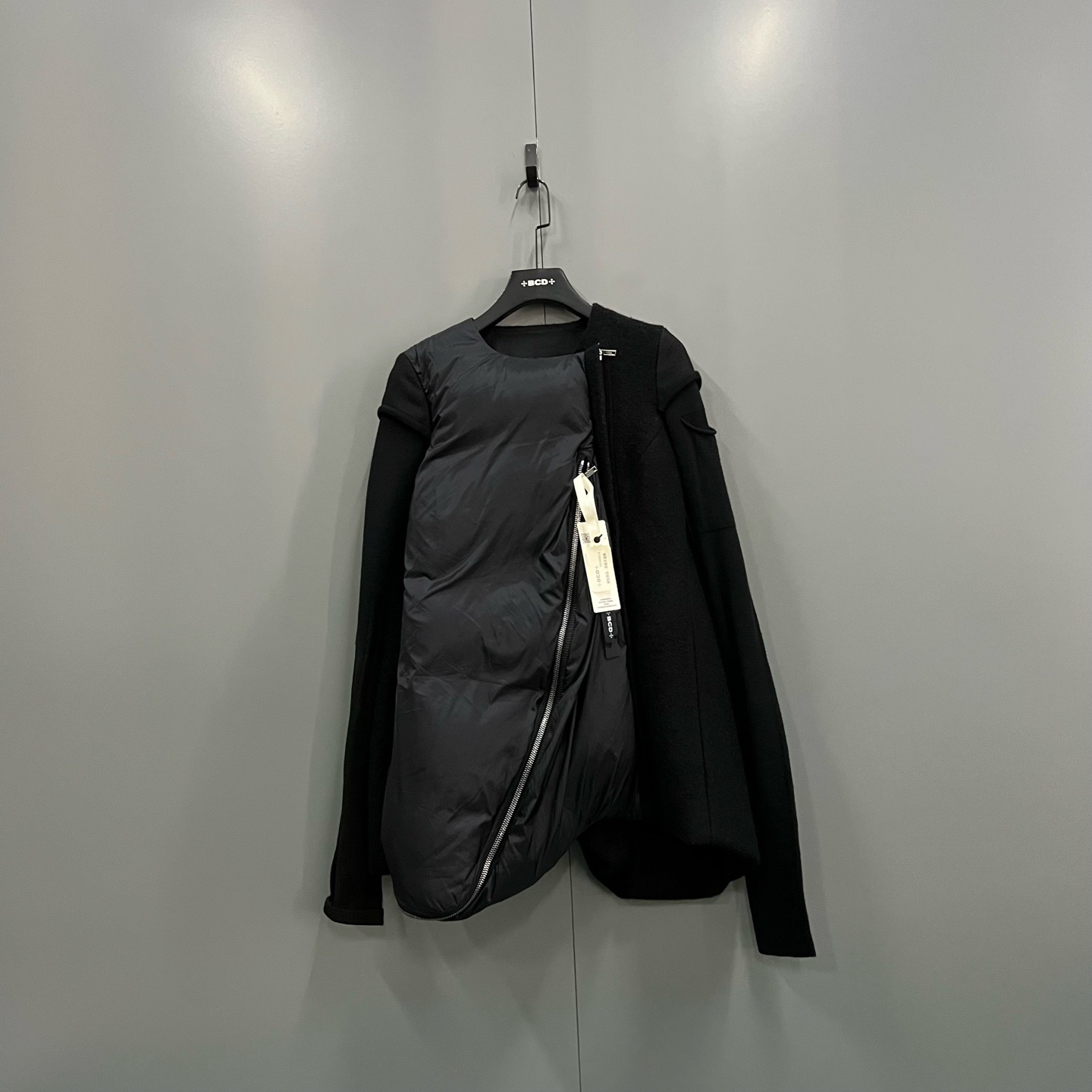 99新 RICKOWENS (ll) RO 羽绒口袋拼接羊毛外套 42码/000910