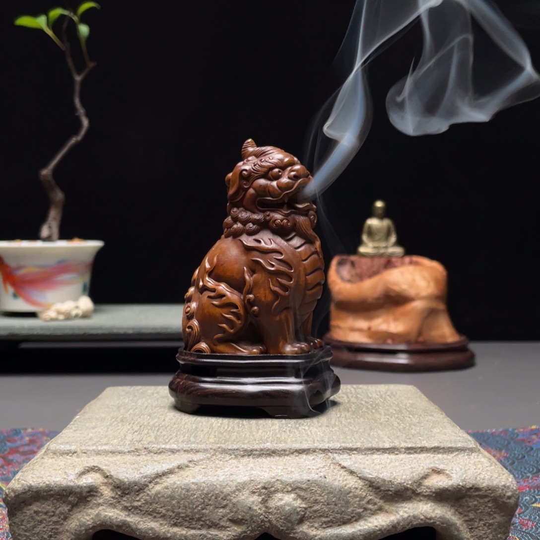 香榧木小叶黄杨木香炉