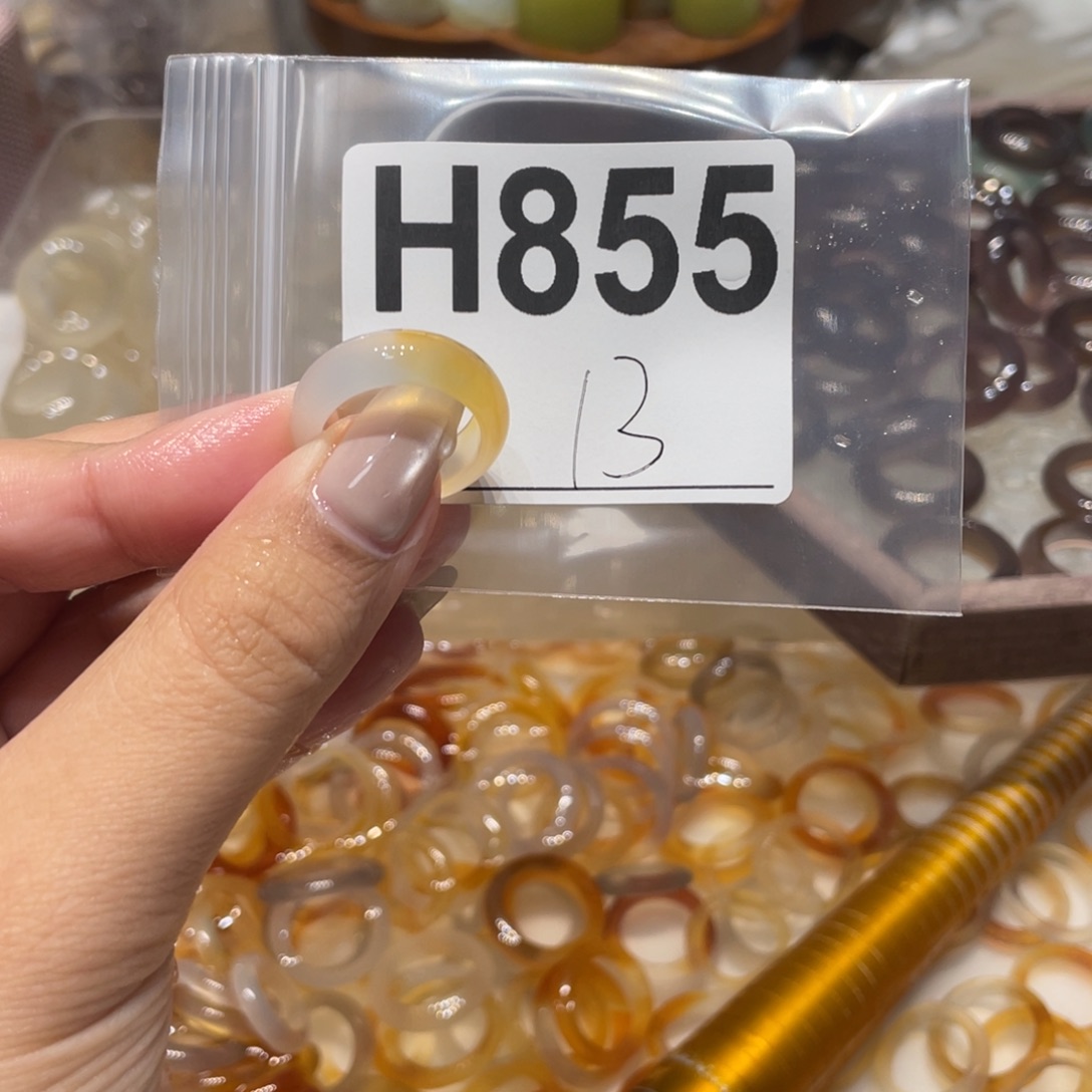 玛瑙/玉髓未镶嵌戒指855