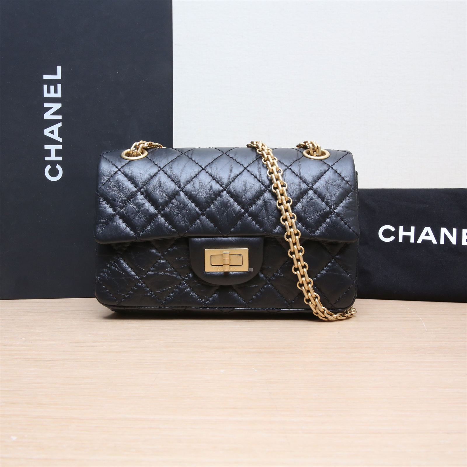 99新 Chanel/香奈儿 单肩包 20 皮革C 芯片开 黑色 P224518921