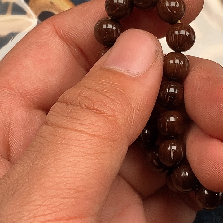 核桃木/黑胡桃（胡桃木）手串/手链M****?56紫金库克