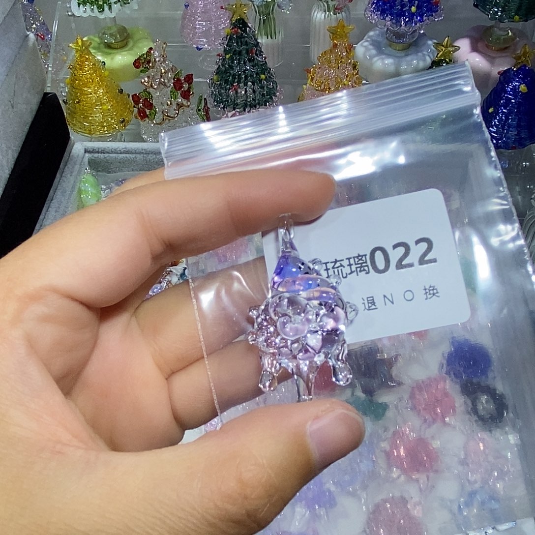 花***眠玻璃颈饰22紫色海螺