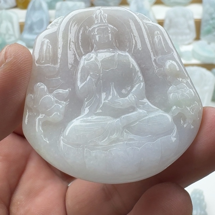 翡翠未镶嵌颈饰天然缅甸A货翡翠