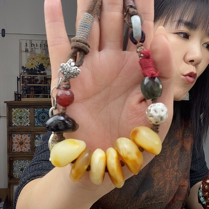 蜜蜡项链未镶嵌项链