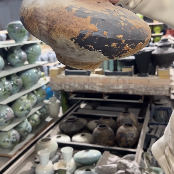 陶摆件景德镇陶瓷花瓶正品