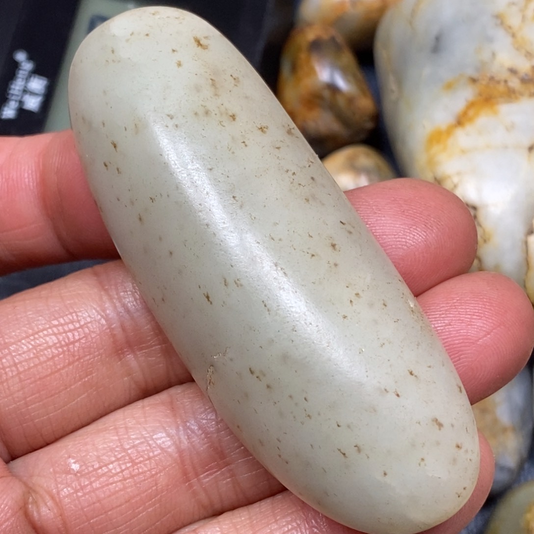 和田玉挂件足银镶嵌