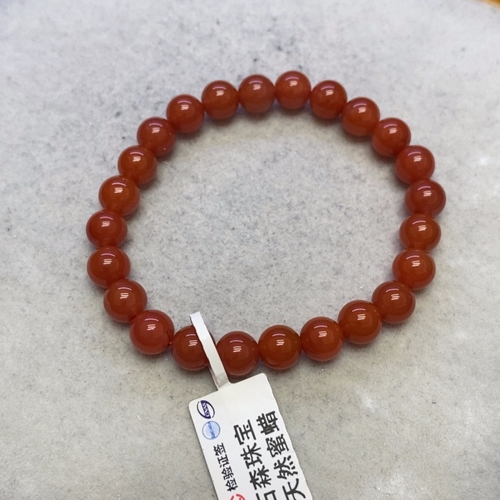 南红玛瑙手串未镶嵌手串
