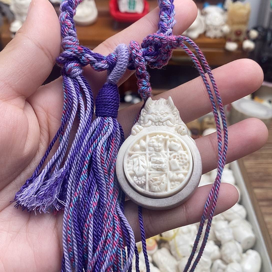 鹿骨把件?****仔c4锅贴挂绳