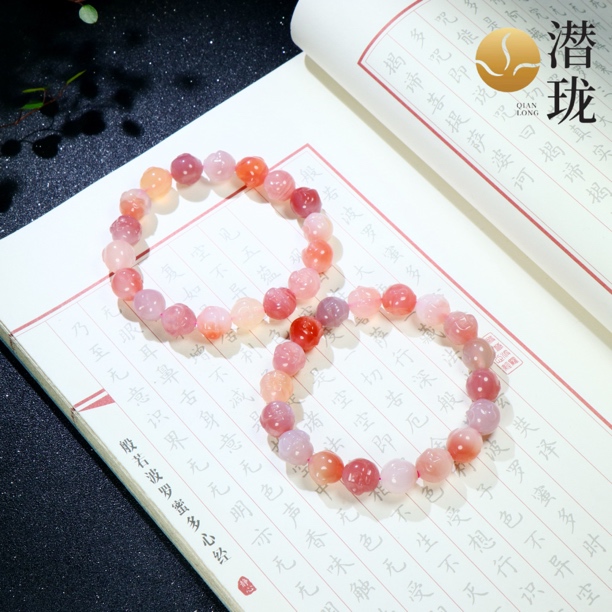 【潜珑】NH-99031玛瑙手工佛头手串约10mm多样性拍一发一