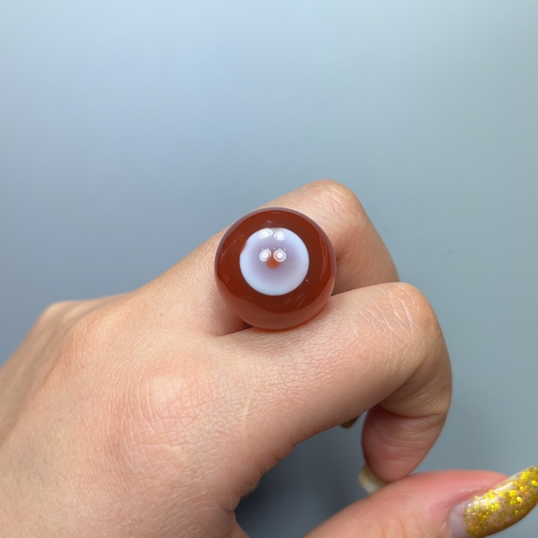 南红玛瑙天眼圆珠19mm未镶嵌