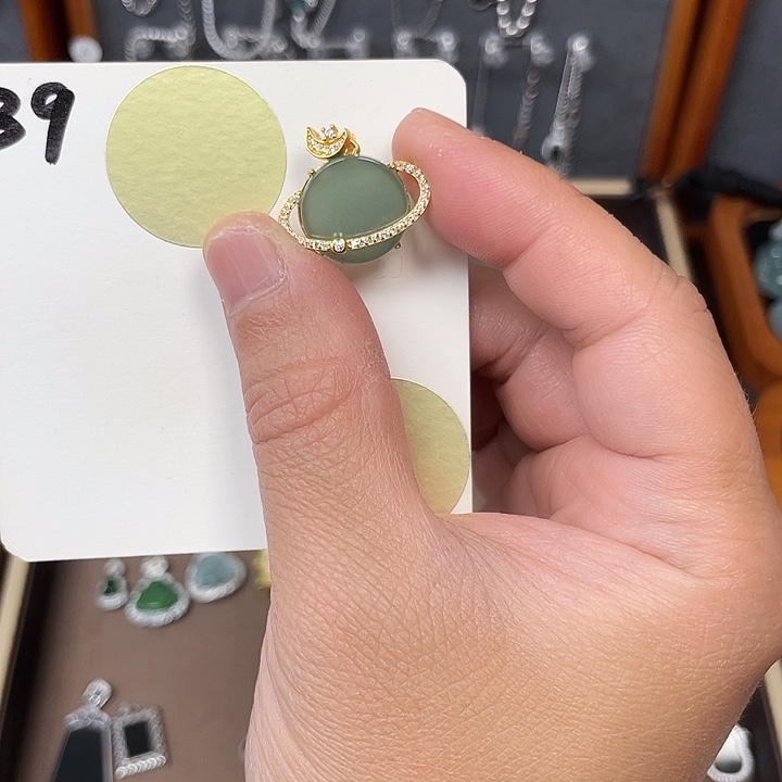 翡翠颈饰银S925镶嵌翡翠39