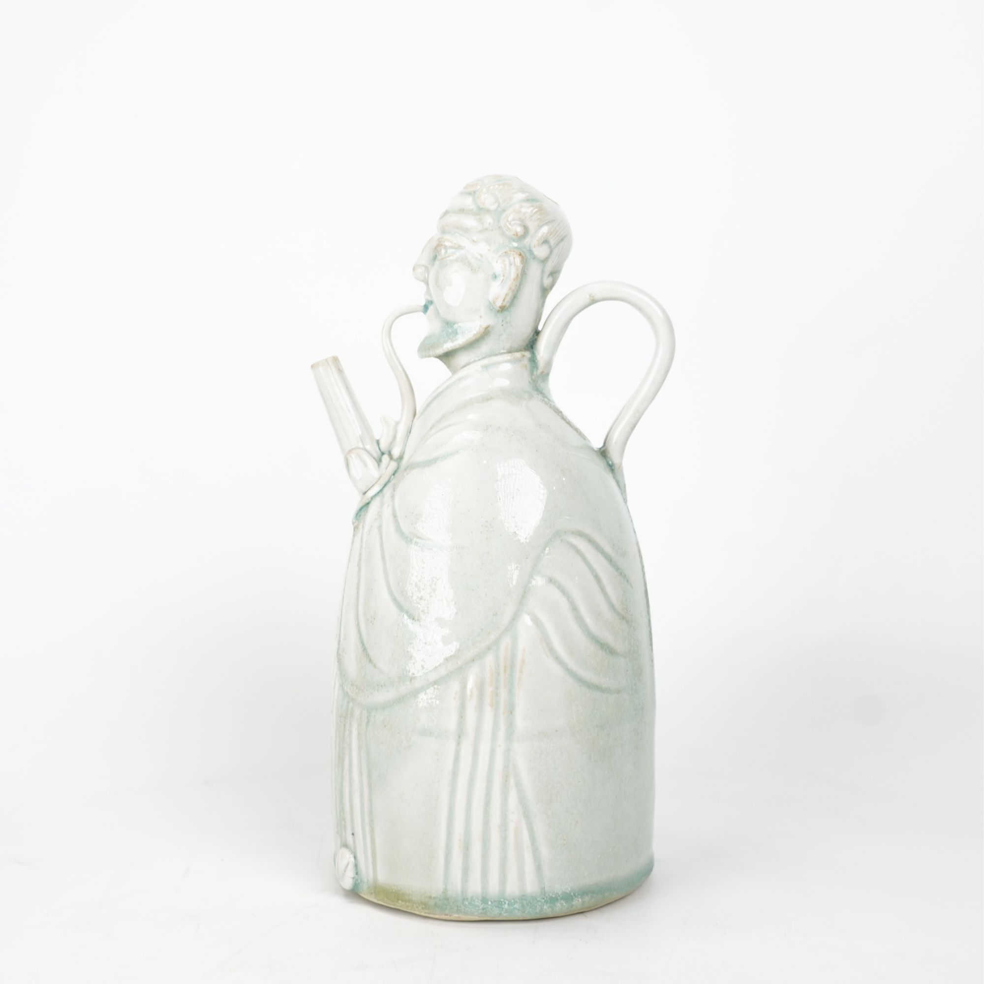 Lot015 明 青白釉人头壶