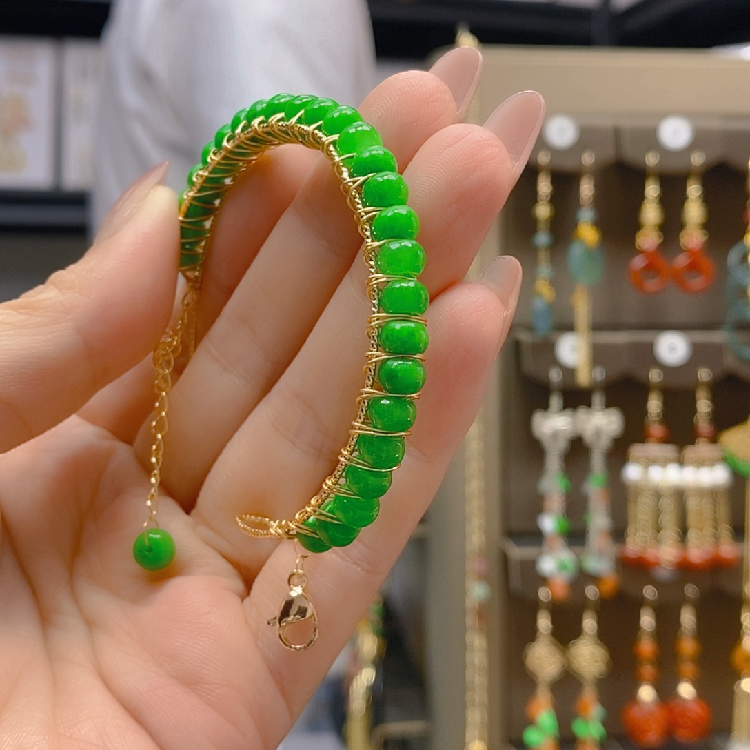 翡翠合金耳饰翡翠