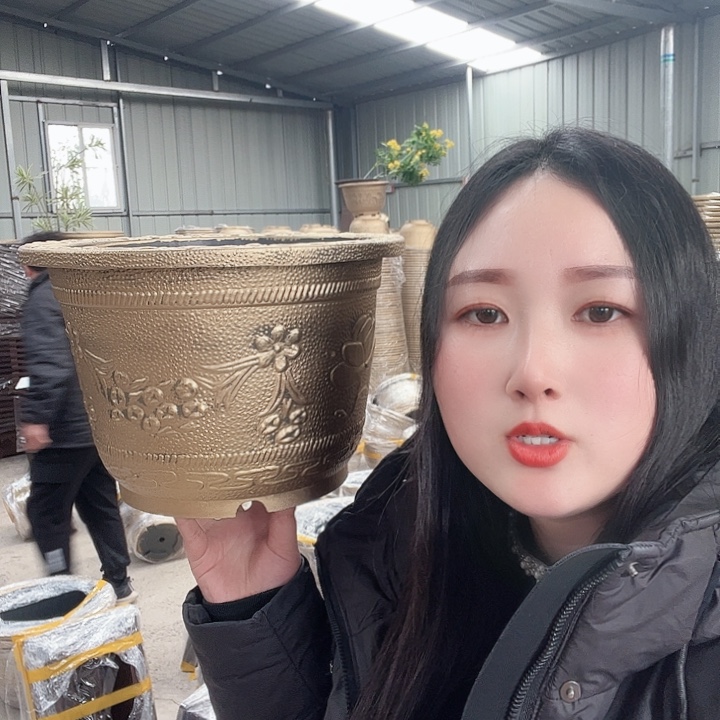 复合圆形30花盆4个