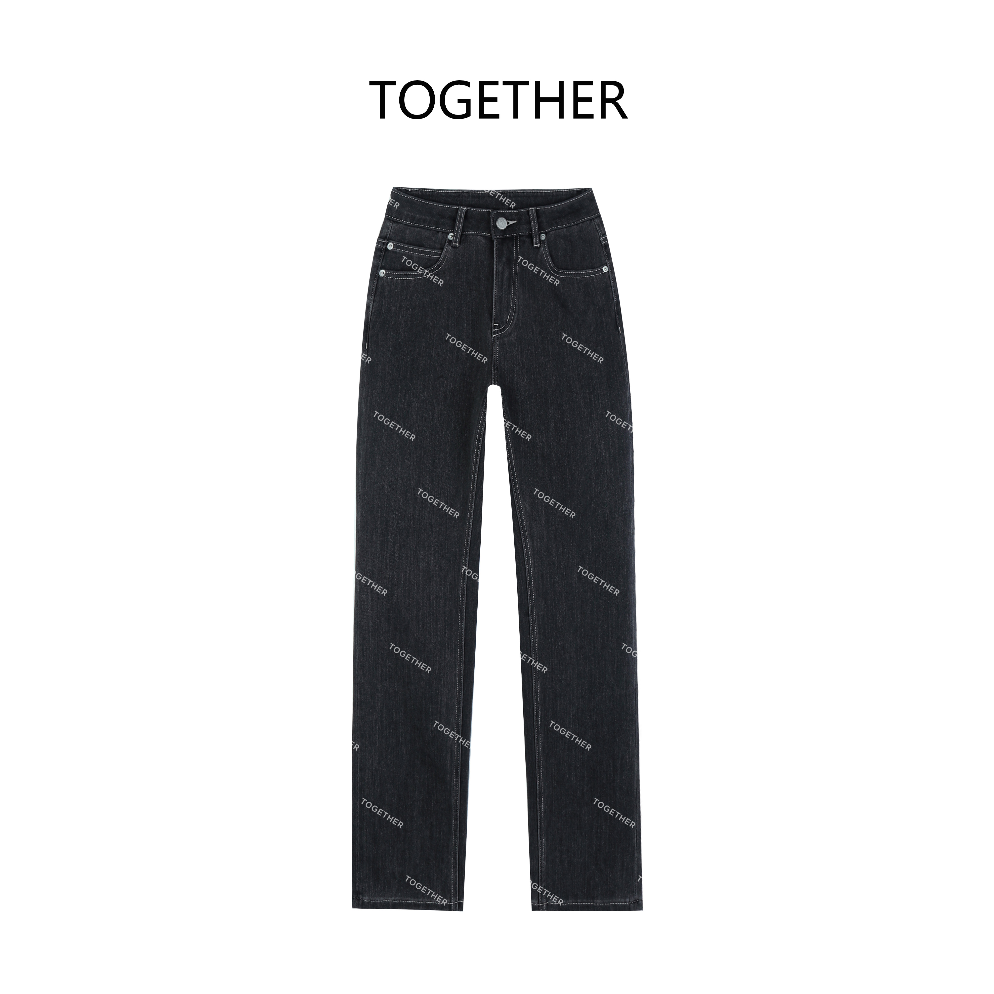 【Together】四面弹直筒牛仔裤#W6007#W6006