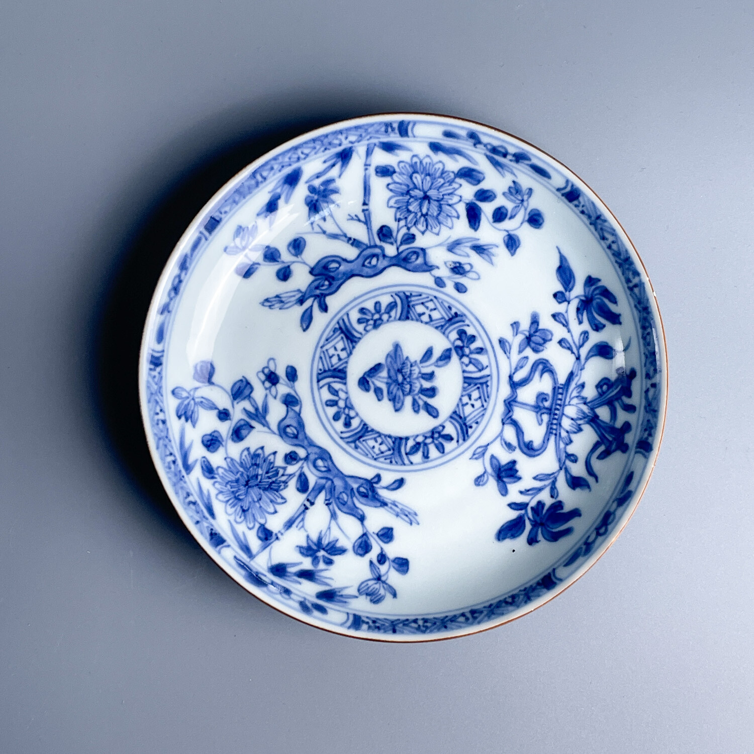 清康熙青花花卉纹盘-M25J7008E89