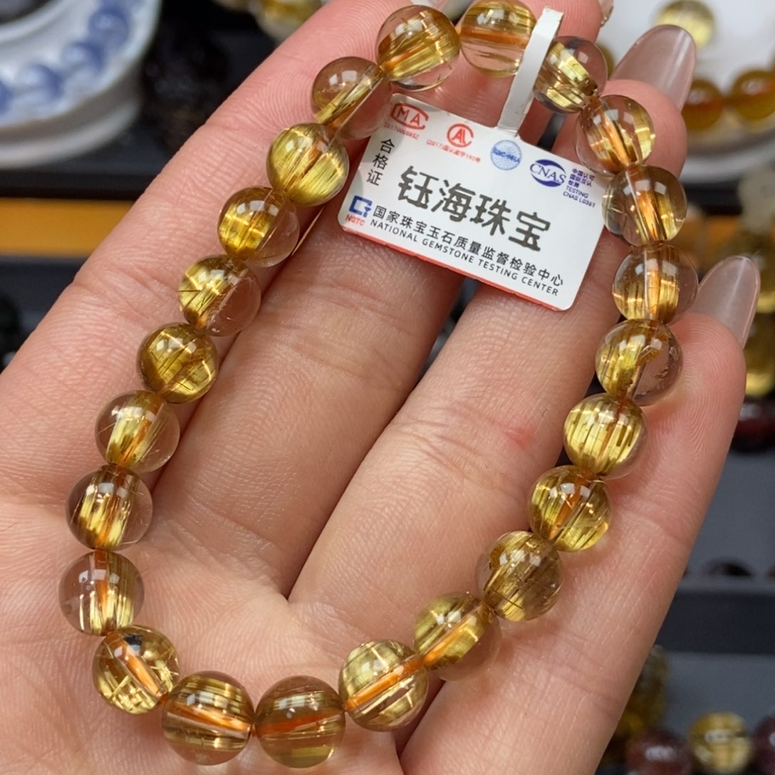 水晶钛晶手串未镶嵌8mm