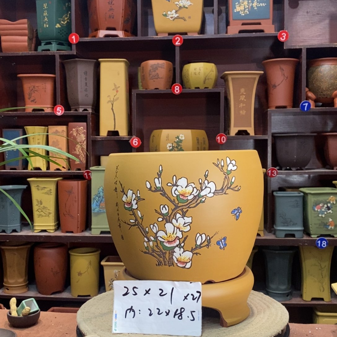 紫砂艺术紫砂花盆
