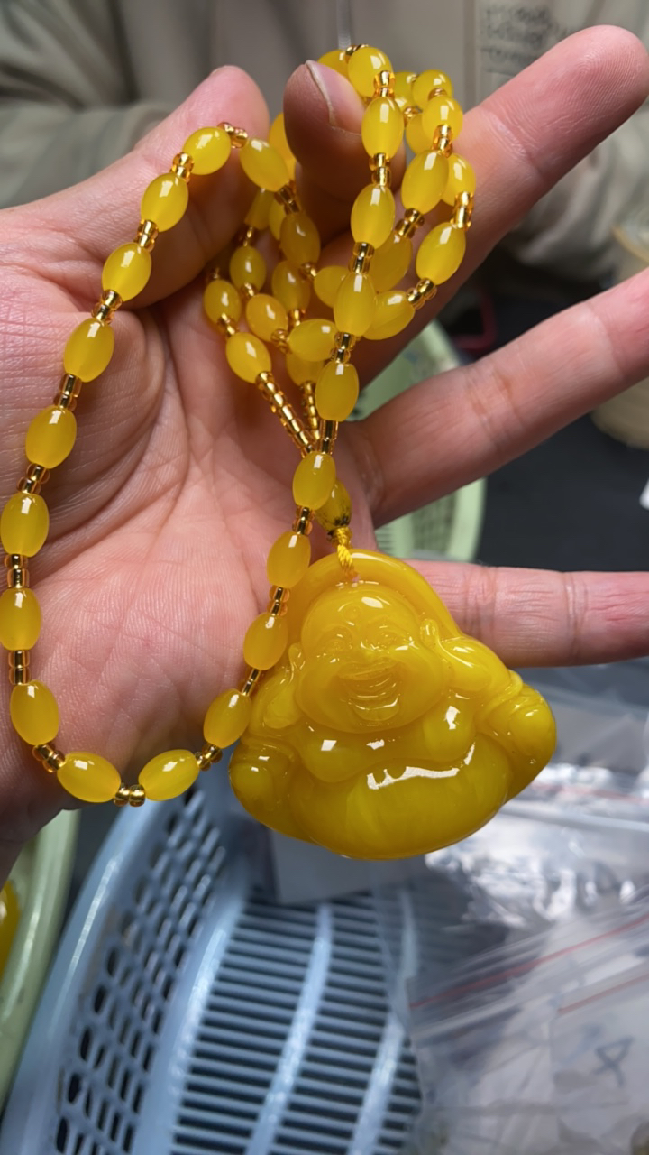 B84 老料满蜜佛公吊坠    