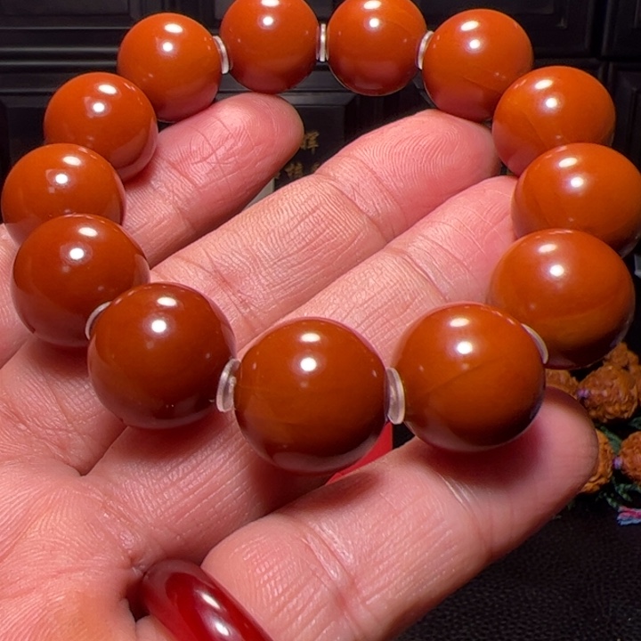 坚***水橄榄核手串正圆手串