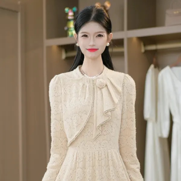 A451新款气质名媛高级设计感减龄显瘦修身连衣裙