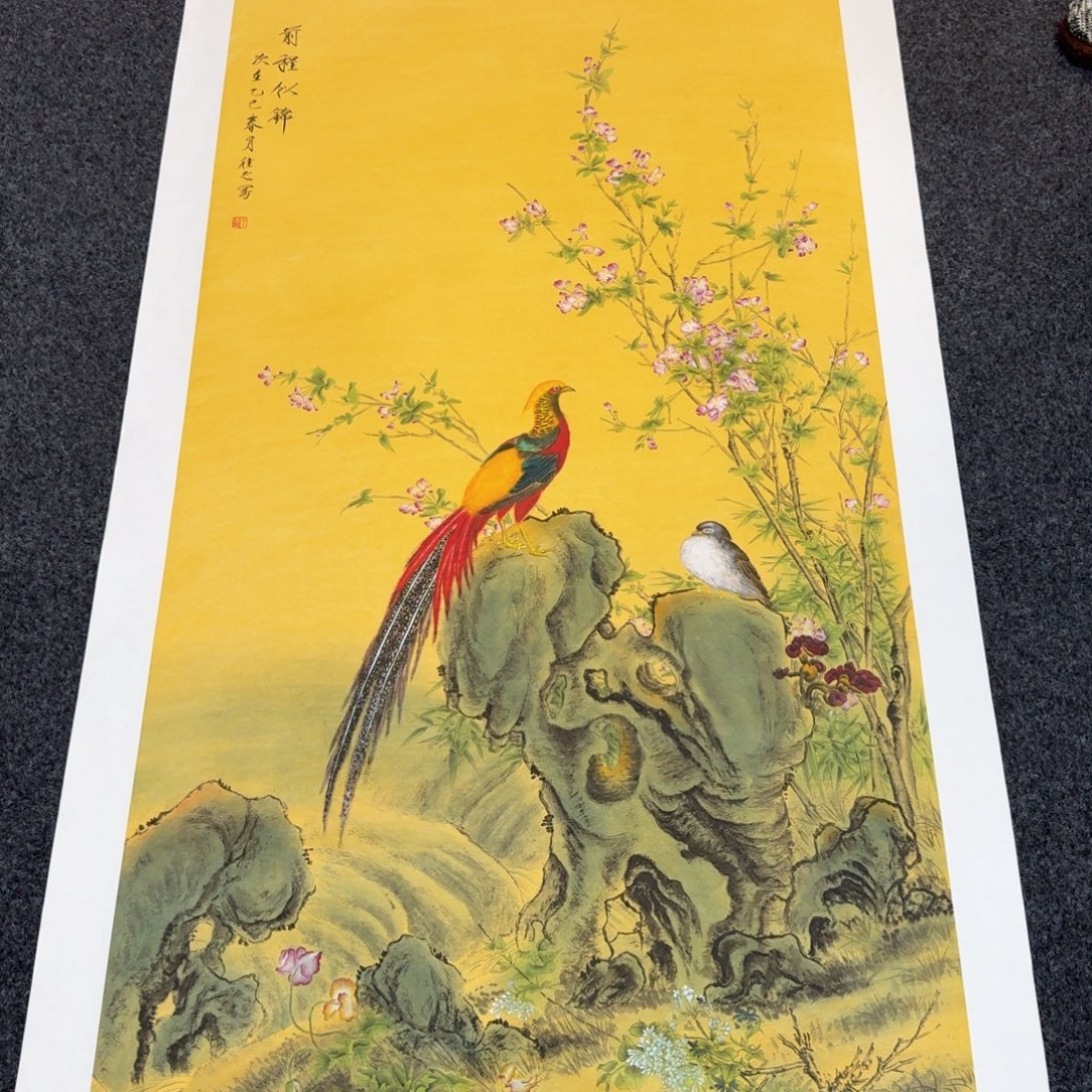 国画纯手绘山水花鸟作品