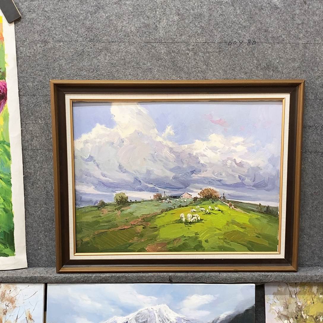 油画不带外框油画作品