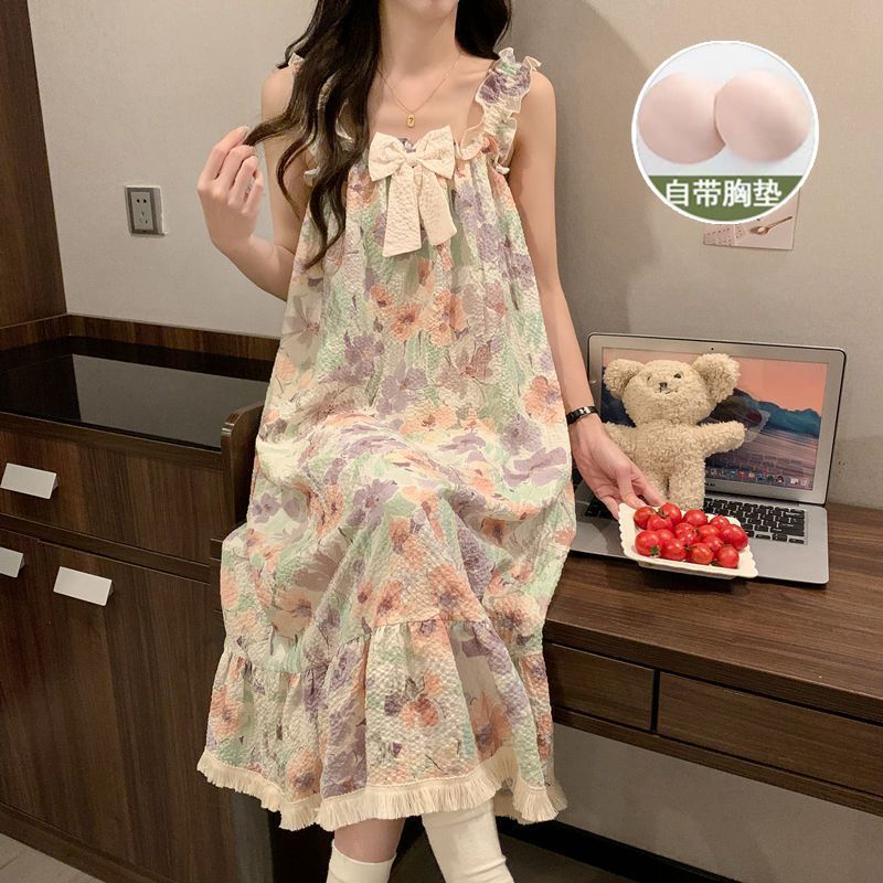 性感字母甜美网纱修身睡衣套装系带演出浪漫轻奢唯美家居服配丝袜