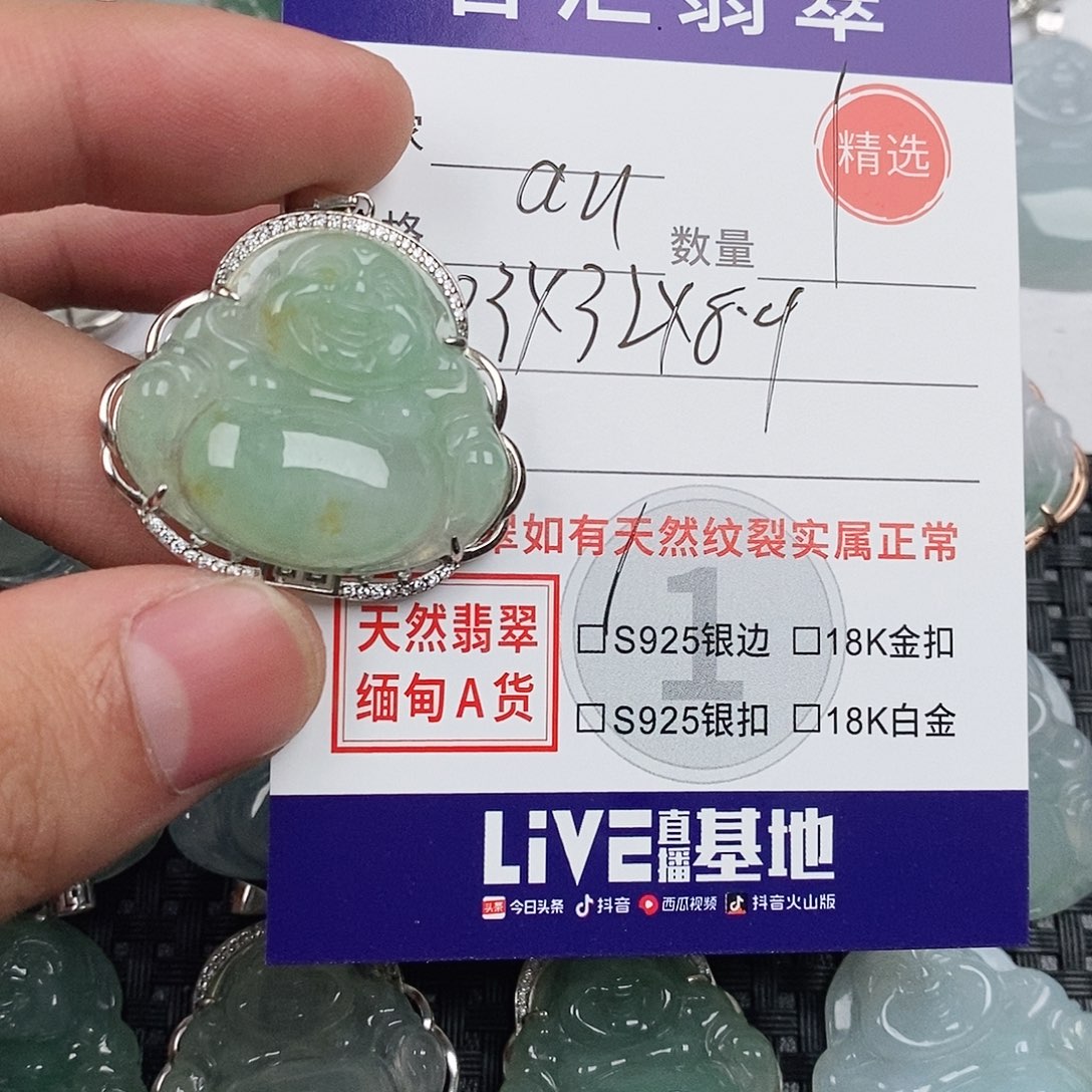 翡翠银S925镶嵌颈饰
