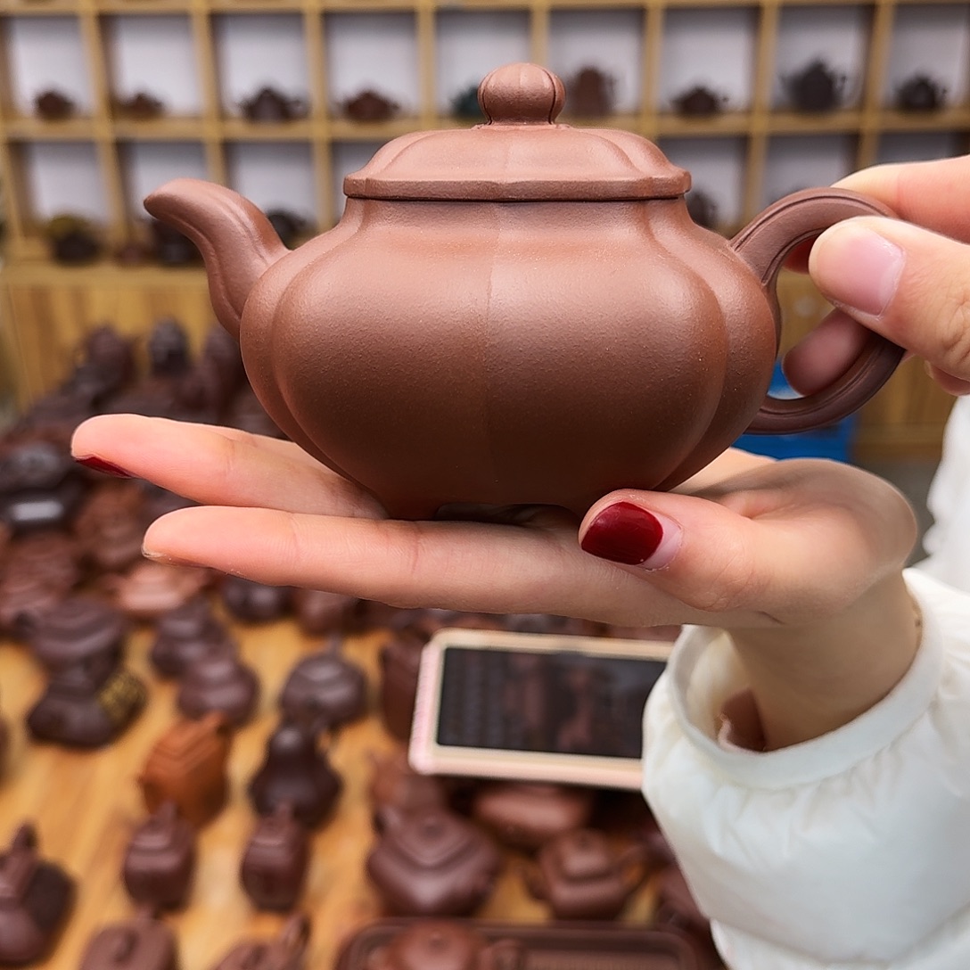 紫砂茶壶筋纹传炉300cc