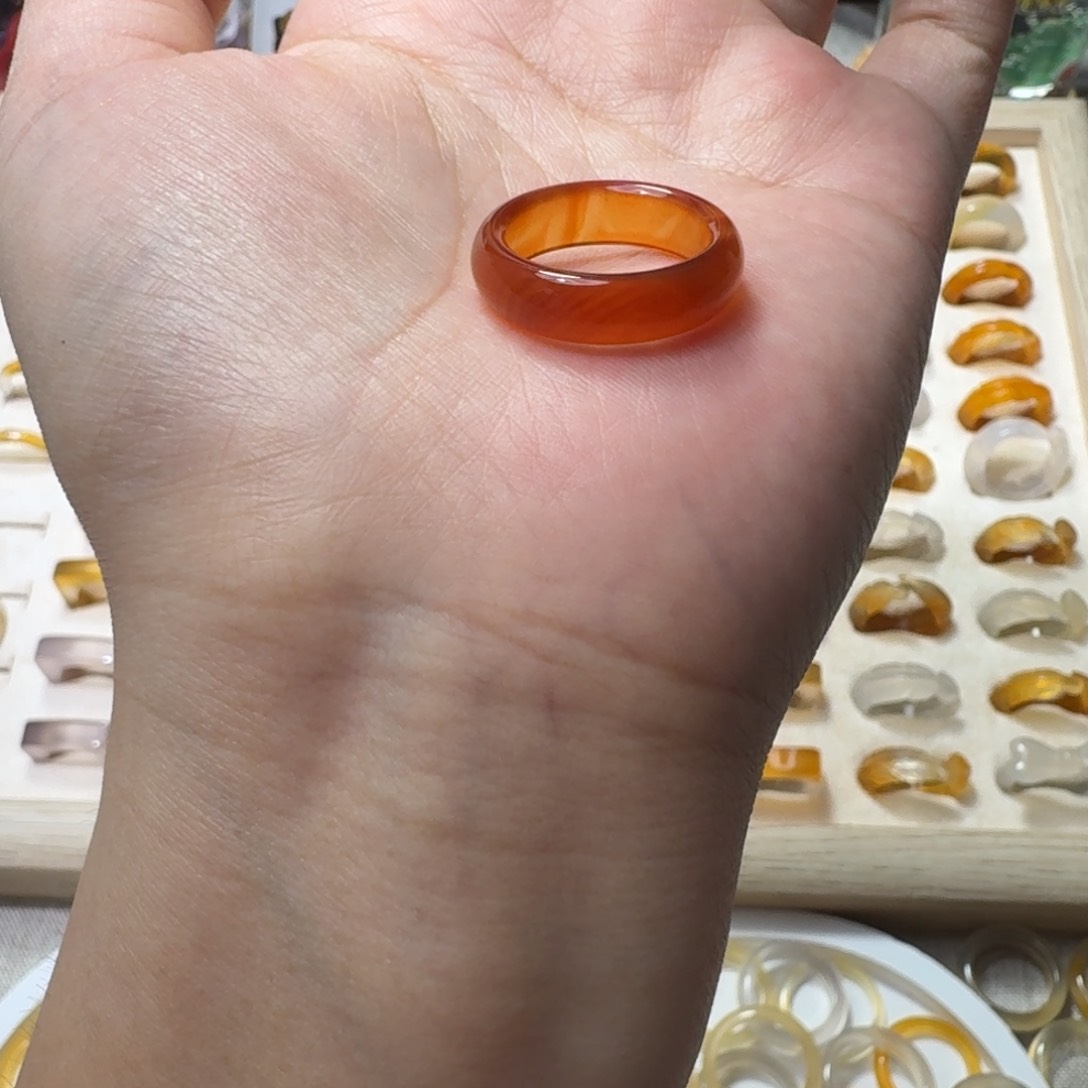 未镶嵌戒指玛瑙/玉髓743港14福利不退换