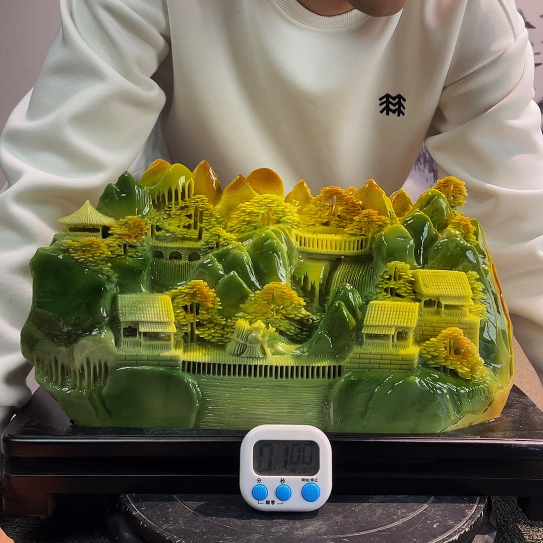 老***头玉玉摆件多色带底座