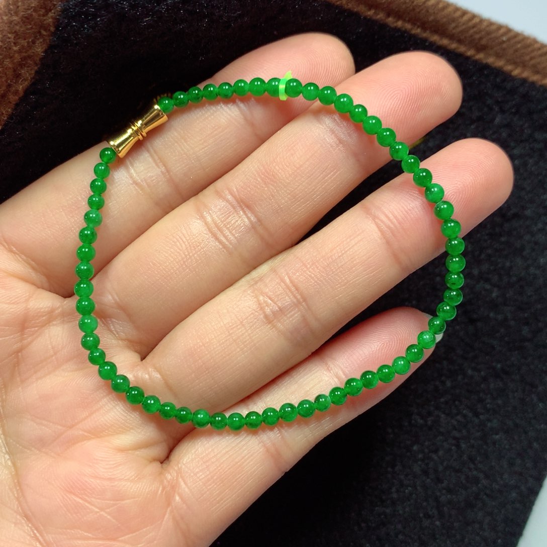 翡翠手链未镶嵌缅甸翡翠