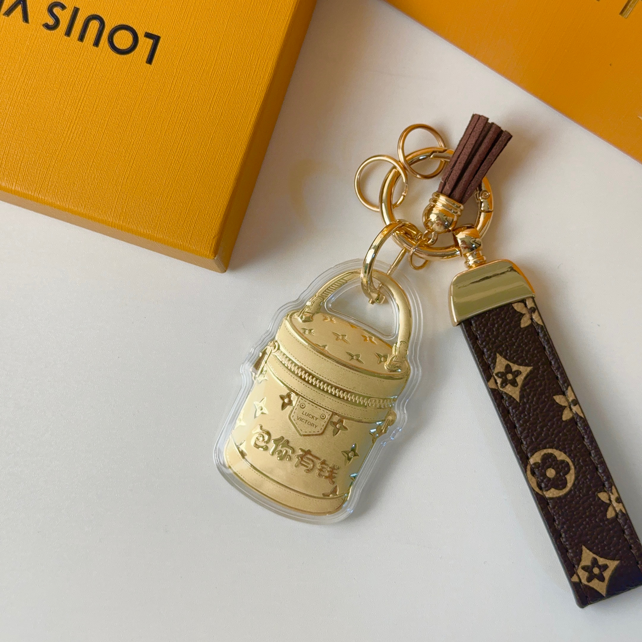 含金工艺品水贝新款包包挂件包你有米钥匙扣手机送女友闺蜜生日礼