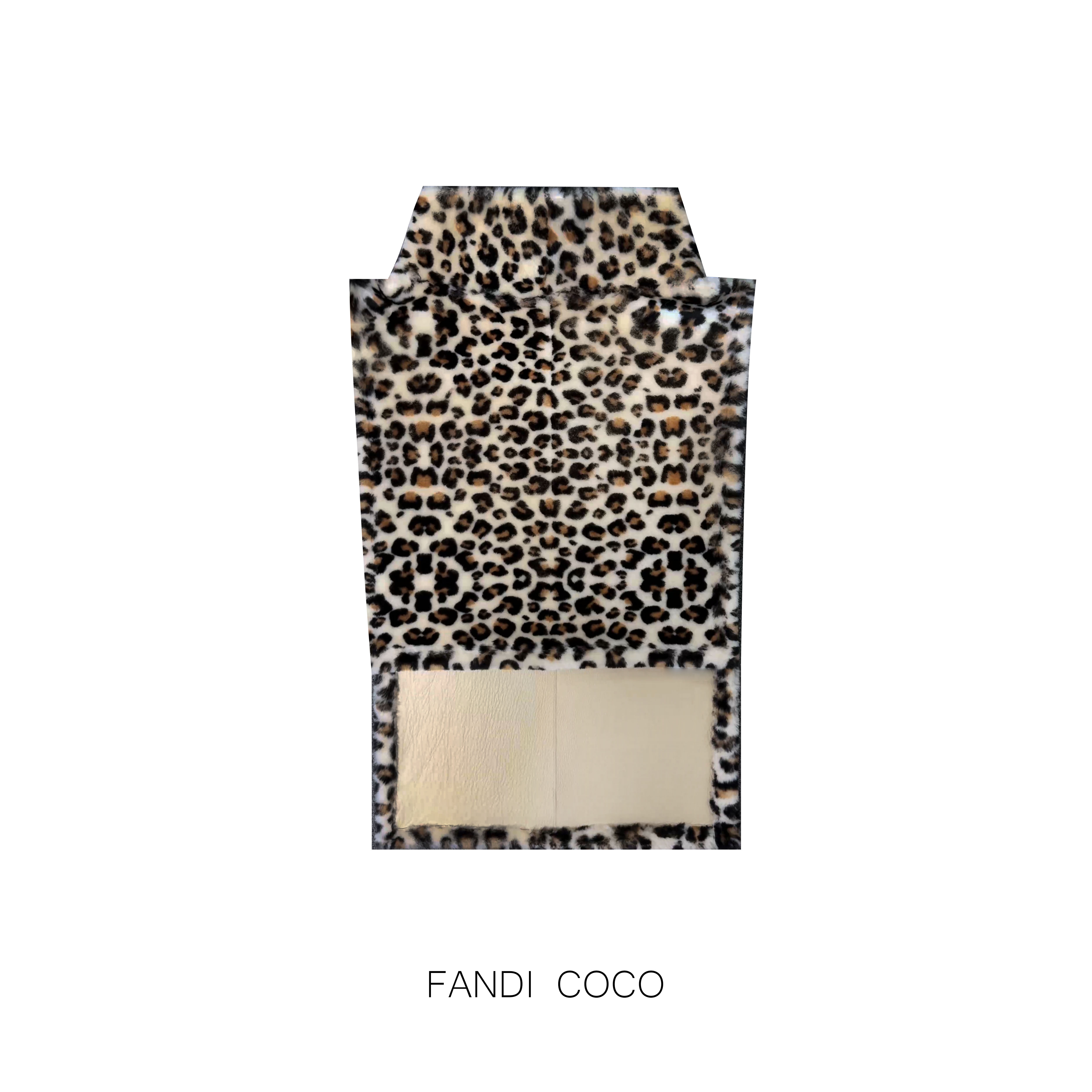 FANDI COCO “和季” 羊皮毛一体披肩套头保暖皮草脖套 BN58123