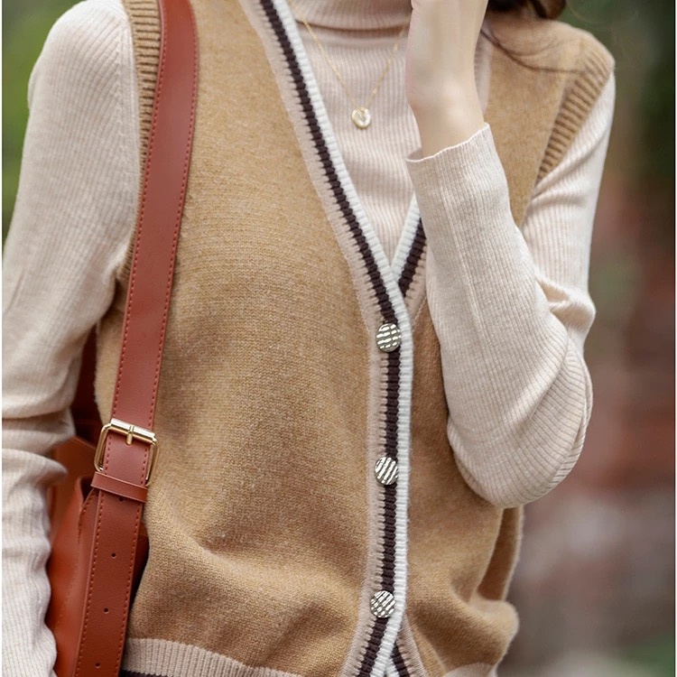 【666】1117/50-512/140  针织马甲女无袖坎肩外穿百搭