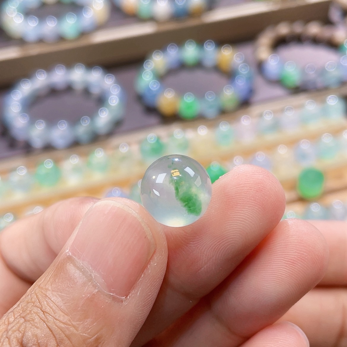 【闪购商品】未镶嵌手链翡翠卡12.6冰飘花