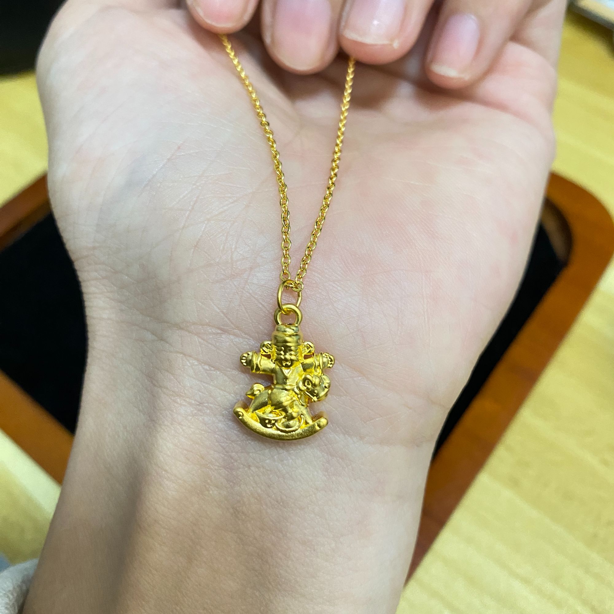 马上来财吊坠足金999（赠链为合金材质）