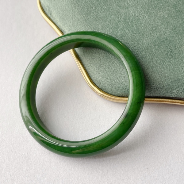 和田玉碧玉手镯宽镯时尚百搭精美玉镯子和田玉手镯贵气珠宝