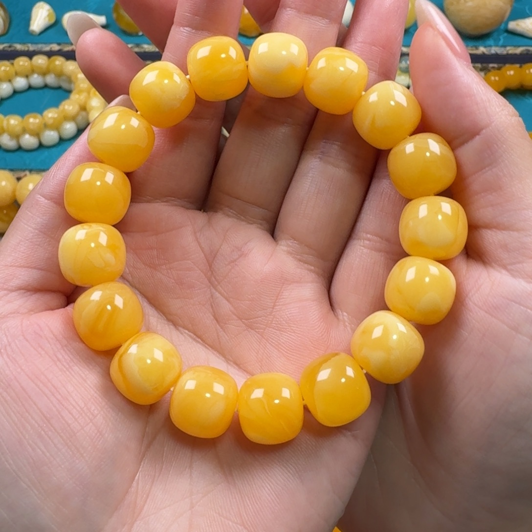 琥珀未镶嵌手链同料