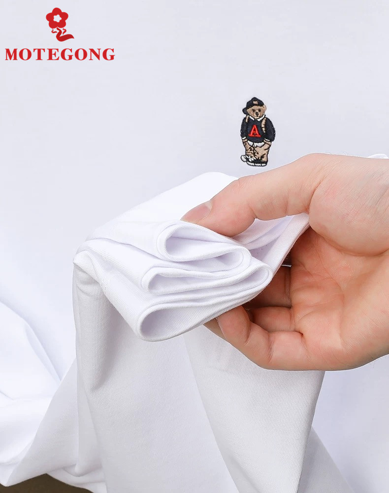 梦娇男士短袖T恤夏季休闲圆领韩版刺绣新款宽松上衣打底半袖